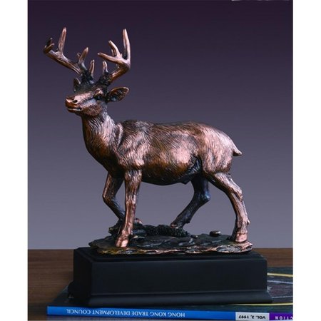 MARIAN IMPORTS Marian Imports F53158 Deer Bronze Plated Resin Sculpture 53158